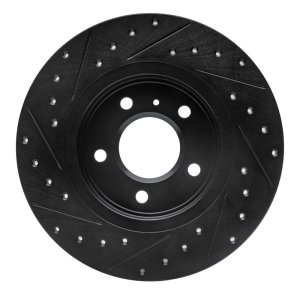 Buick Terraza Brake Rotor (1) - Rear Right - R1 Concepts - Drilled & Slotted - Black - 2005